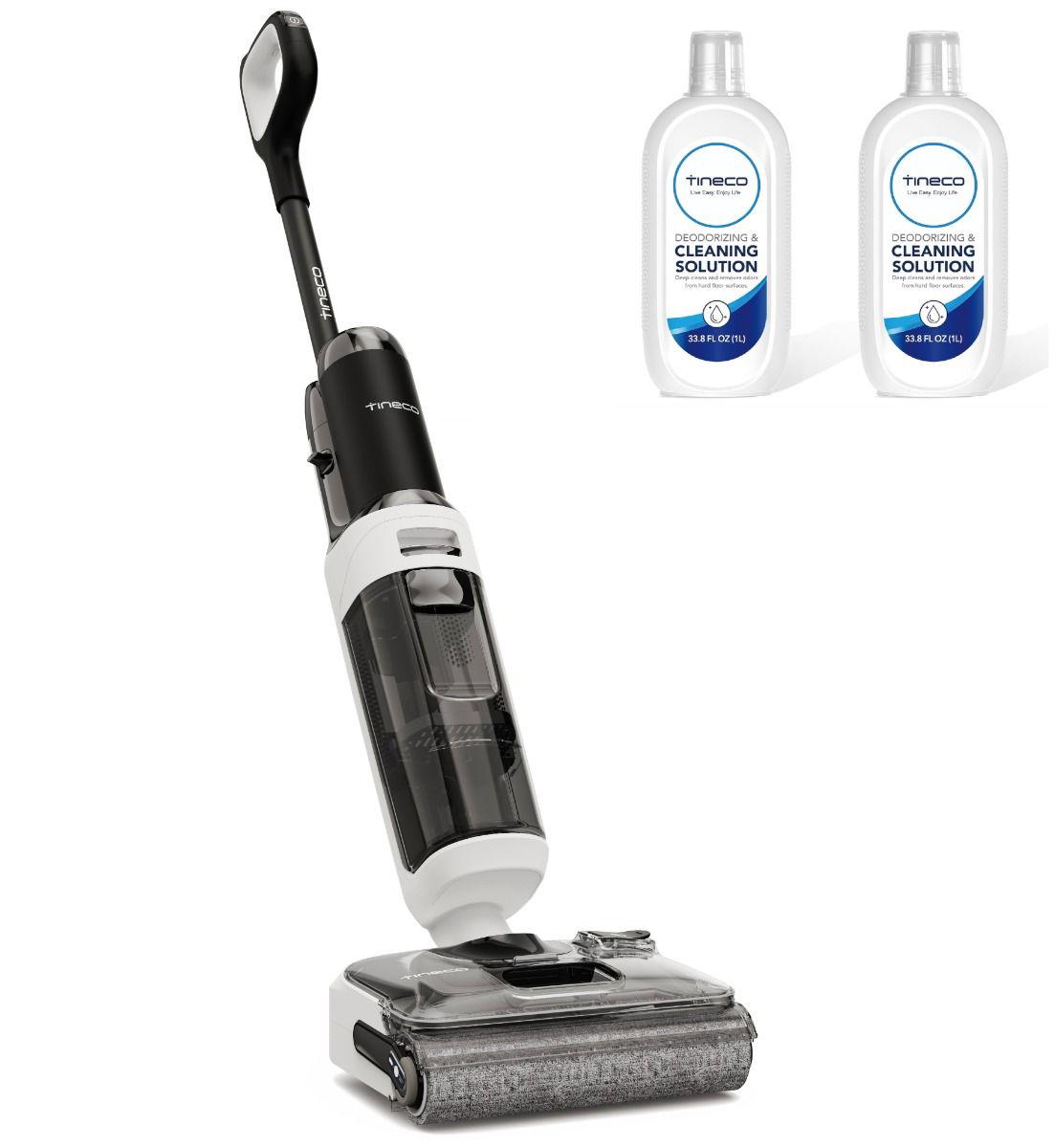 Tineco Floor One Switch S6 Stretch Wet and Dry Cordless Vacuum Cleaner and Mop with 180 Degree Lay Flat Design, 220w with Triple Edge cleaning, FW311500SA + 2 pieces Tineco Hard Floor Deodorizing & Cleaning Solution, 1L, 9FWWS101300