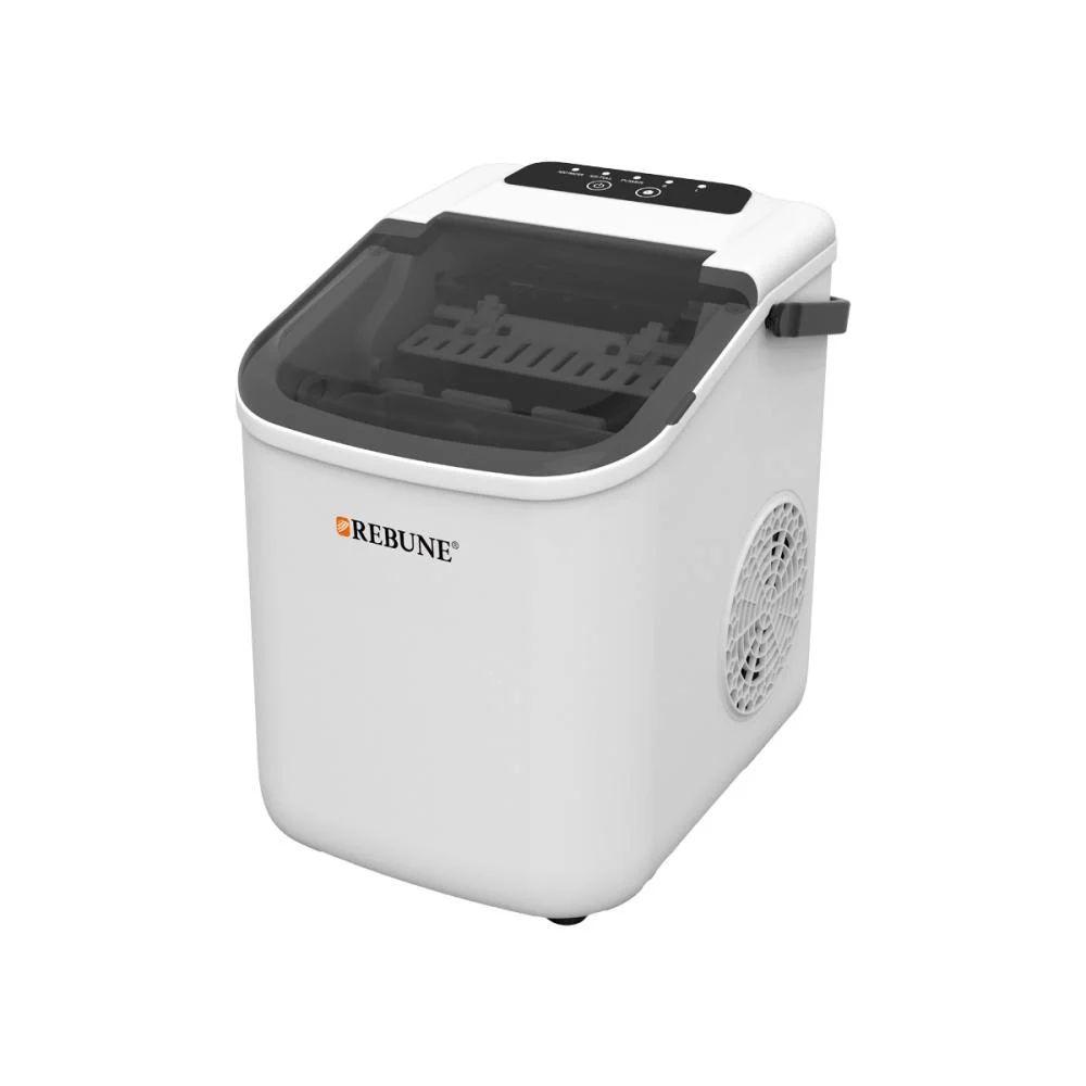 Rebune Ice Maker, 112W, 1.6 Liter, Quietly Operating, Automatic Cleaning and UV-sterilization to Ensure Perfect Purity Every Time, RE6044, White