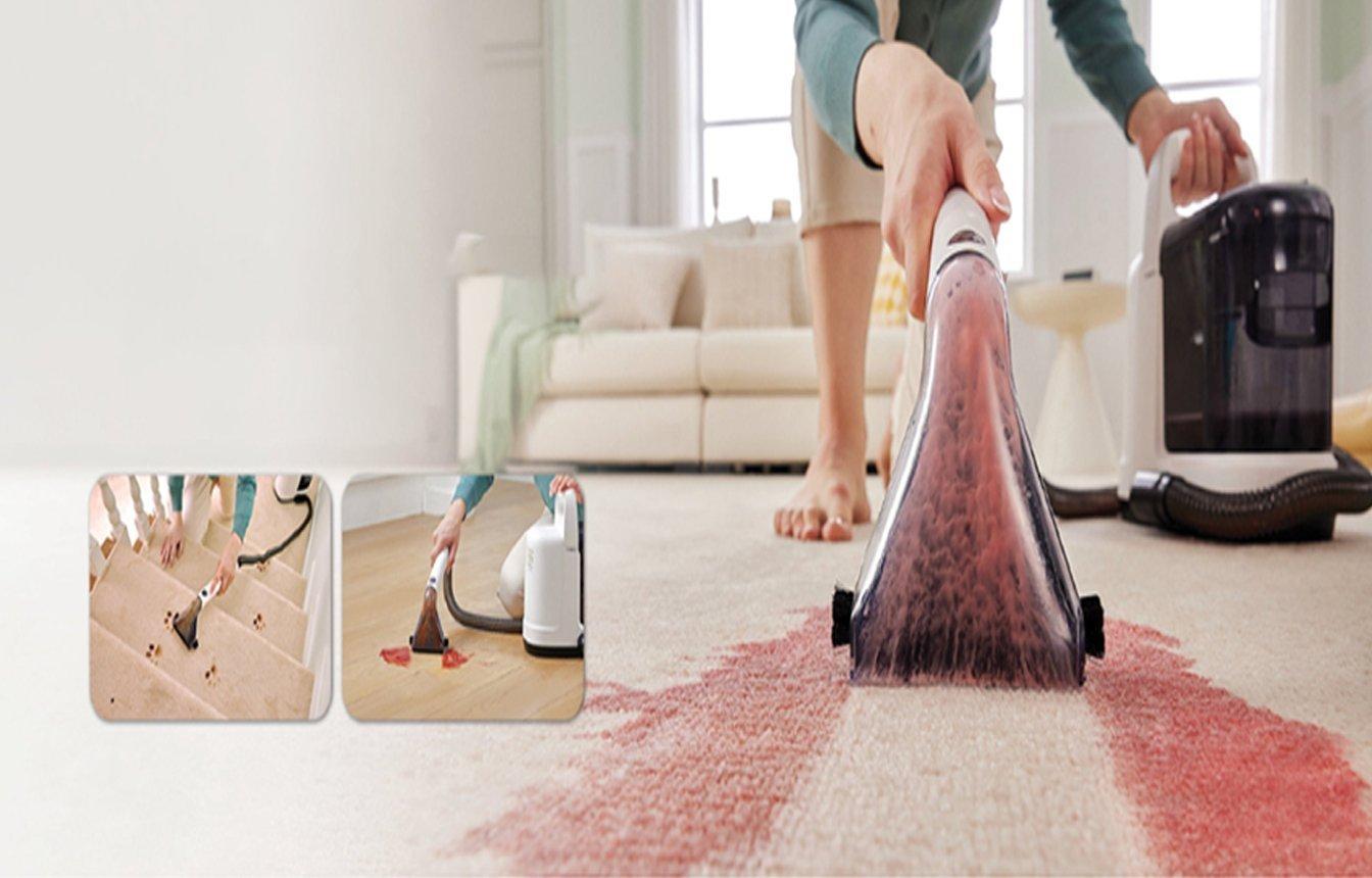 Tineco CARPET ONE Spot Smart Cordless Carpet and Upholstery Spot Cleaner, Portable, Lightweight, Quiet Operation, LED Screen, SC050900SA, White