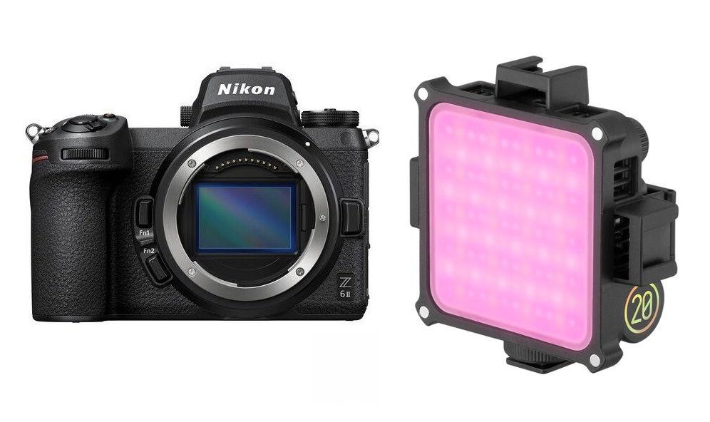 كاميرا نيكون Z6 II بدون مرآة - هيكل فقط + مجموعة إضاءة Zhiyun FIVERAY M20C LED