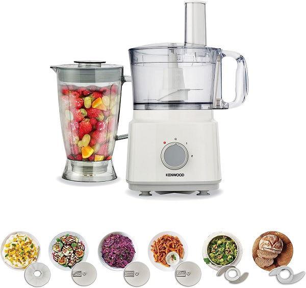 Kenwood Food Processor 750W Multi-Functional With 8 Processing Tools, FDP03.C5WH, White