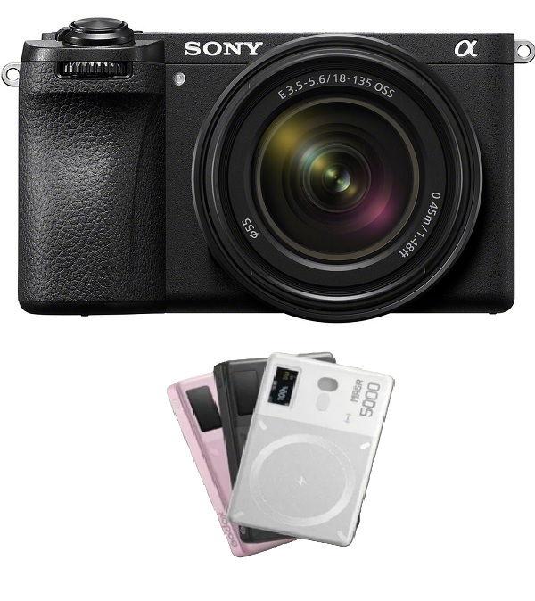 Sony α6700 Premium E-mount APS-C Camera with 18-135mm Zoom Lens + Free Gift Godox MA5R RGB LED Light and Power Bank