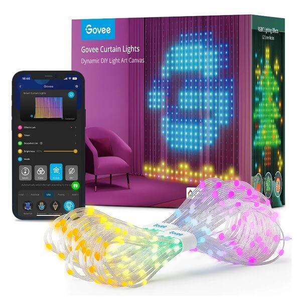 جوفي مصابيح ستارة LED ذكية، مصابيح حائط متغيرة الالوان 1.5 متر × 2 متر (H70B1)