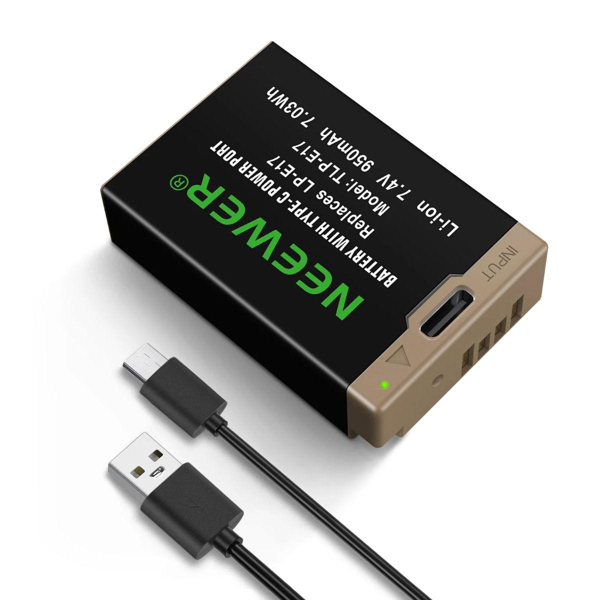 NEEWER 950mAh Canon Replacement Camera Battery, LP-E17