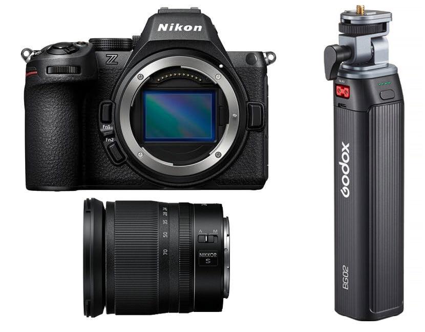 Nikon Z5 II Full-Frame Mirrorless Camera Body (VOA170AM) + Nikon Nikkor Z 24-70mm f/4 S LENS (JMA704DA) + Free Gift Godox Battery Grip Black, BG02