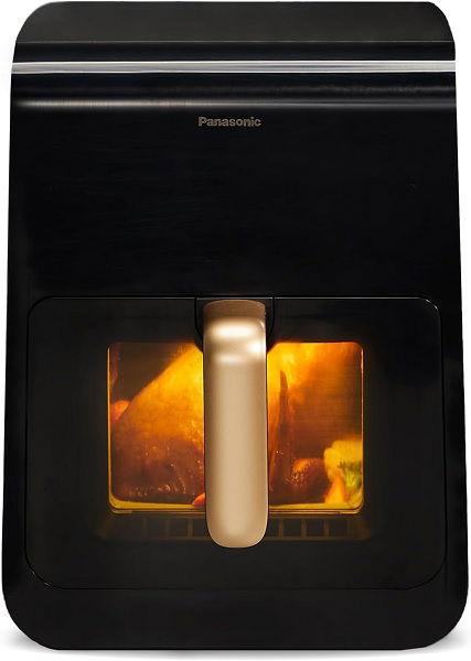 Panasonic Air Fryer with Gentle Steam for Crispy & Juicy Results, 1450W, 6L, Viewing Window, Top & Bottom Heating, LED Touch Panel with 11 Preset Menu, NF-CC600AUA, Black & Blue