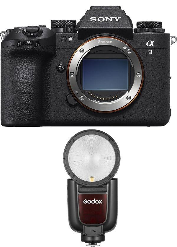 كاميرا سوني α9 III مع غالق عالمي، ILCE9M3 + هدية مجانية فلاش Godox V1 Pro لسوني، V1PRO-S