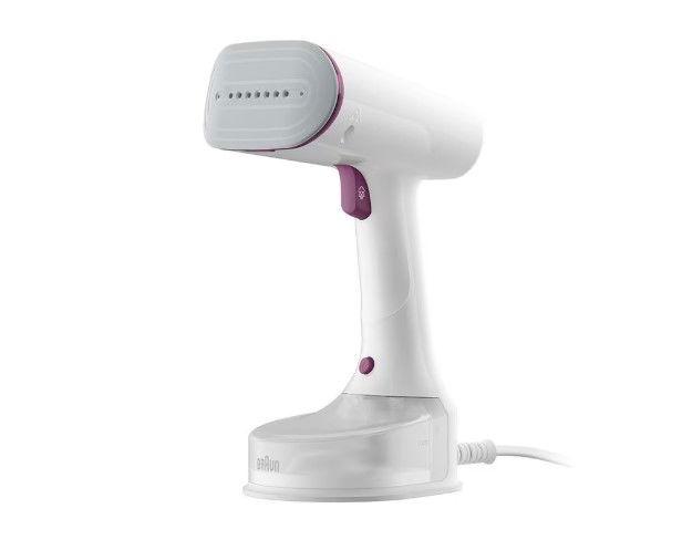 براون مكواة بخار يدوية كويك ستايل 5 مع لوح فري جلايد 3 دي، مكواة بخار يدوية مع تسخين سريع، بخار 22 جم/دقيقة، سعة 150 مل، 1200 وات، أبيض/أرجواني