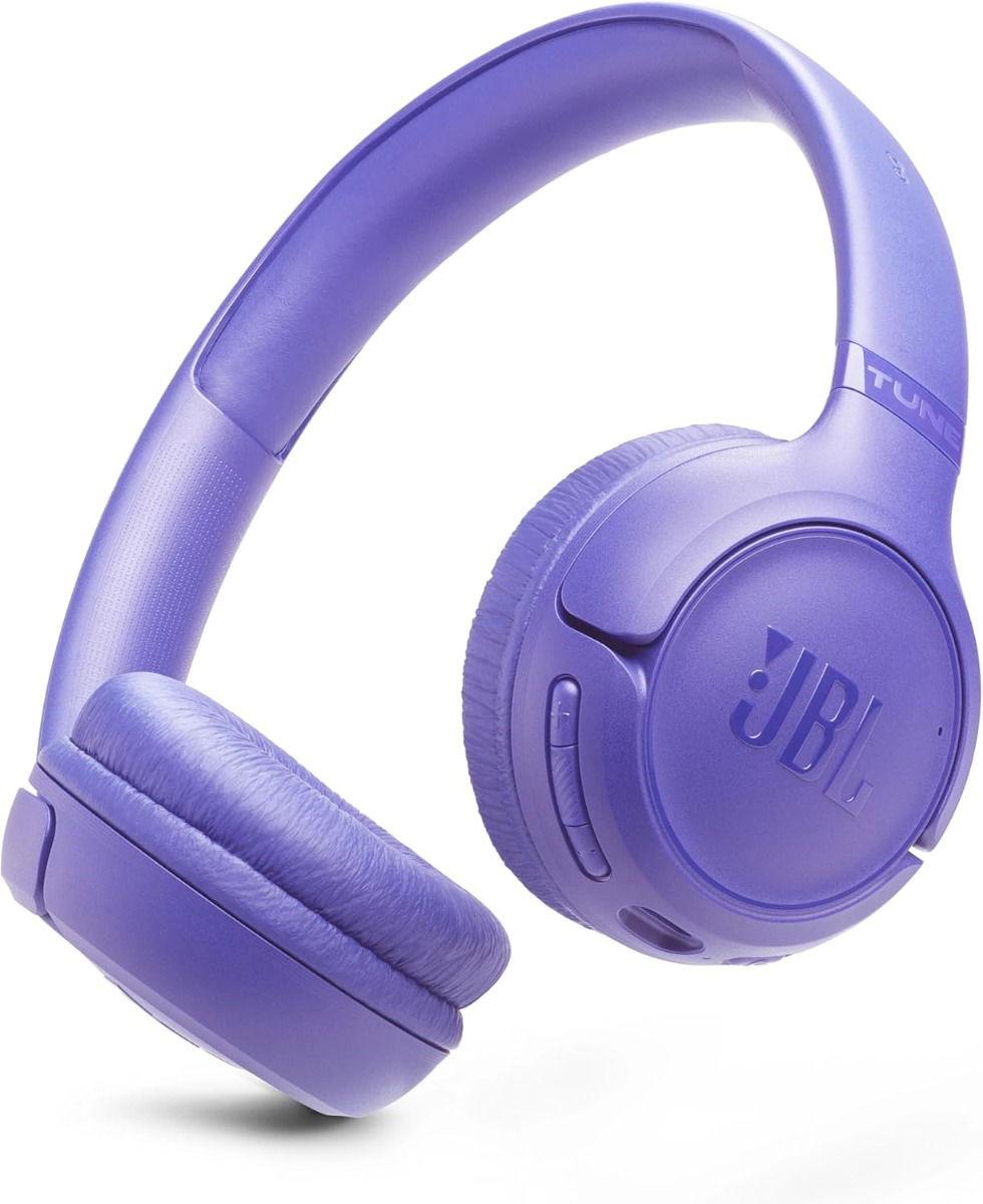 سماعات رأس JBL Tune 530BT لاسلكية على الأذن بتقنية البلوتوث مع صوت باس نقي، عمر بطارية 76 ساعة، ميكروفونات مزدوجة مزودة بتقنية تكوين الشعاع، بلوتوث متعدد النقاط 6.0، قابلة للطي وخفيفة الوزن،T530BTLAVEU، بلون الخزامى