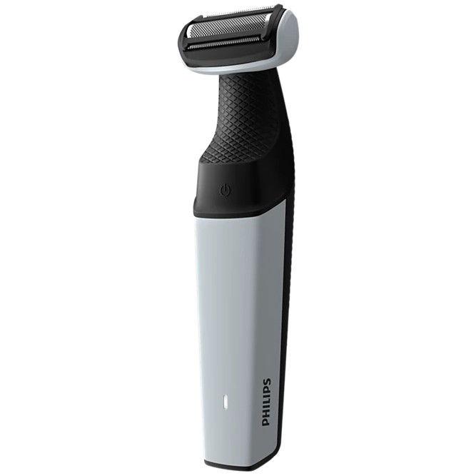 Philips Body Groomer BG3007/01, Safe body shaving and trimming, 100% showerproof, 3mm comb, 40 min cordless, USB-A charging, BG3007/01, Black & Stainless Steel