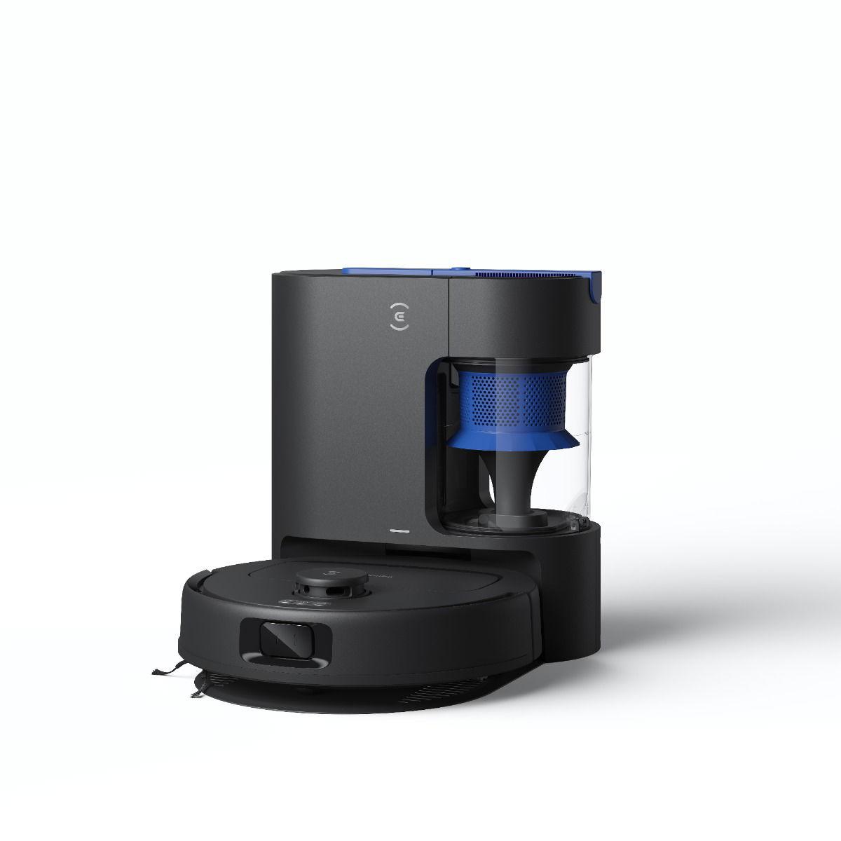 مكنسة كهربائية روبوتية وممسحة من إيكوفاكس ديبوت N20e Plus، مع محطة تفريغ ذاتية بدون كيس، شفط قوي 10000 باسكال، تقنية مضادة للتشابك، سعة 45 يومًا، وقت تشغيل 300 دقيقة، مثالية لشعر الحيوانات الأليفة، لون أسود