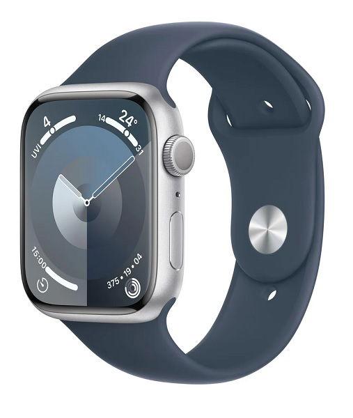 ساعة Apple Watch الإصدار التاسع، مقاس 45 مم، الإطار ألومنيوم (MR9E3QA/A)