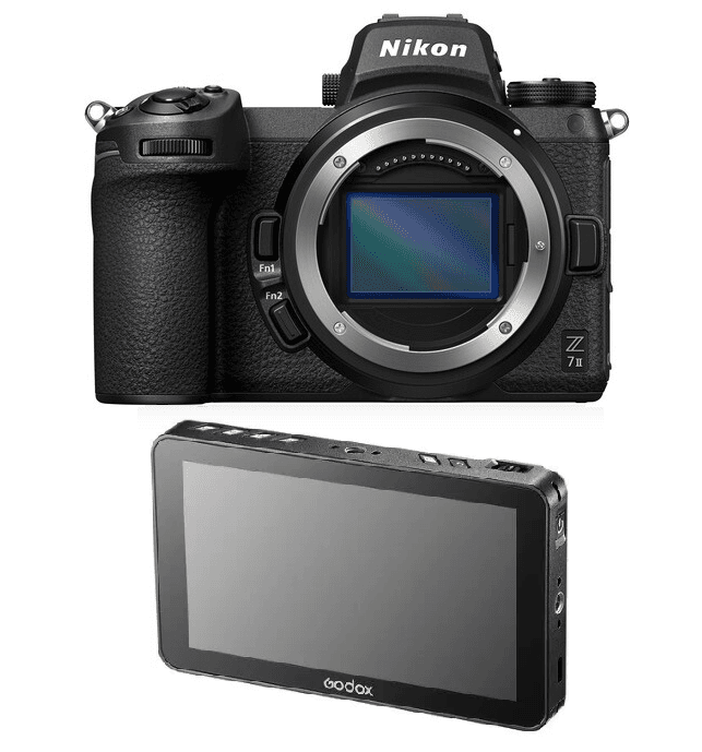 Nikon Z7ii Camera Body Only + Free Gift Godox GM6S 4K HDMI 5.5" Ultra Bright Camera Monitor, GM6S