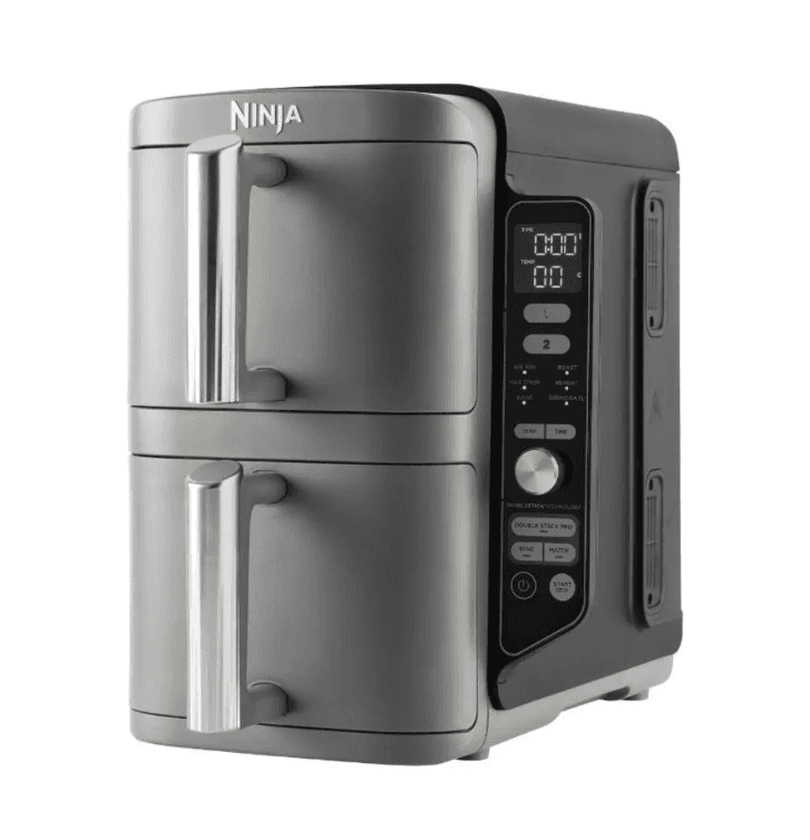 Ninja Air Fryer 2 Drawer Stackable 9.5 L, SL400ME, Grey