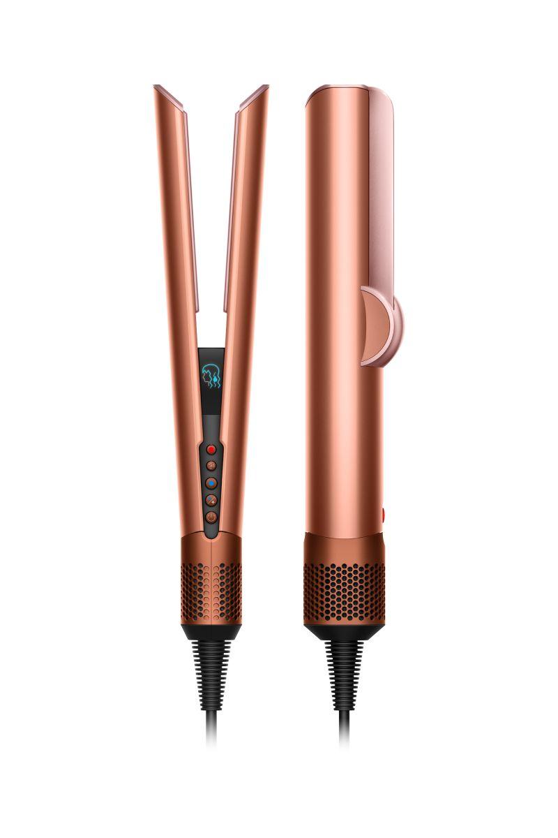جهاز تمليس الشعر Dyson Airstrait™ ، من الرطب إلى الجاف، مزودة بخاصية الهواء، بدون ألواح تسخين، لا تسبب ضررًا حراريًا، 143426-01، باللون حريري كهرماني