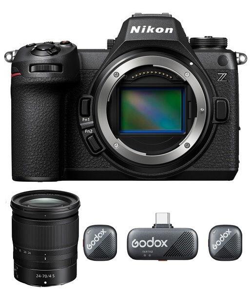 Nikon Z6III Mirrorless Camera Body Only (VOA130AM) + Nikon 24-70mm Lens + Free Gift Godox Cube-S 2-Person Wireless Microphone Kit2 2.4G
