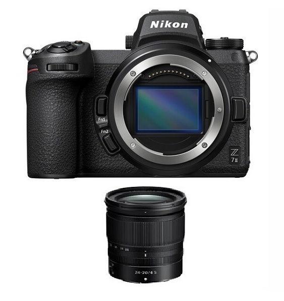 كاميرا نيكون Z7ii هيكل فقط + عدسة نيكون 24-70 مم f/4 S