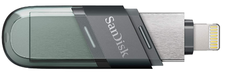 SanDisk 256GB IXPAND FLASH DRIVE FLIP (SDIX90N-256G-GN6NE)