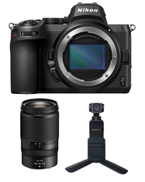 كاميرا نيكون Z5 بدون مرآة (VOA040AM)  +  عدسة 28-75مم f/2.8 + بينرو جيمبال كاميرا Snoppa Vmate مع قاعدة Vmate + بطاقة عضوية