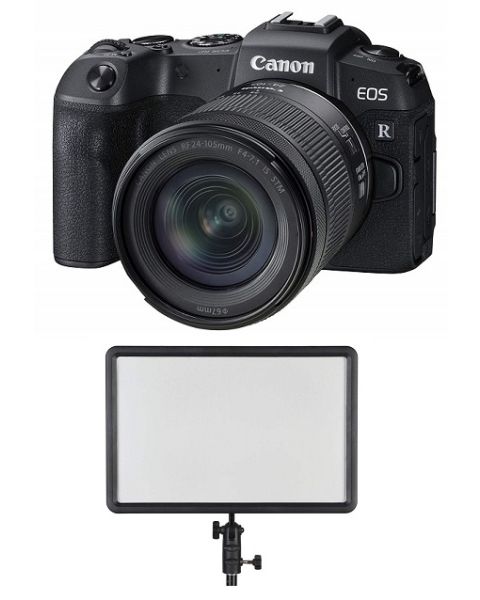 كاميرا كانون EOS RP مع عدسة RF 24-105mm F4-7.1 IS STM + إضاءة LEDP260C من جودوكس (EOSRP-24-105)