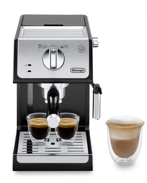 ديلونجي ماكينة صنع الإسبرسو  +إبريق حليب + بن قهوة+ موزع قهوة + كوب قهوة ECP33.21.BK (DLECP33.21.BK)