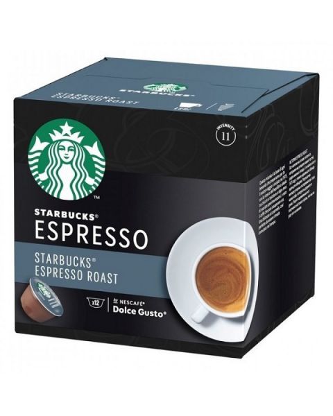 Starbucks Dark Espresso Capsules By Nescafe Dolce Gusto Coffee Pods Box of 12 (SBUX DARK ESPRESSO ROAST)