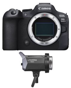 Canon EOS R6 Mark II Mirrorless Camera Body only + Godox LA150BI LED Light (EOSR6MK2)
