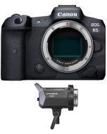Canon EOS R5 Mirrorless Camera Body Only  + Godox LA200BI LED Light (EOSR5-B) 